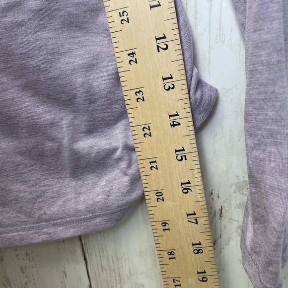 Athletic Works Lavender Ruched Long Sleeve Blouse size XL gym/workout/walk - Picture 6 of 7